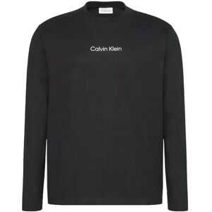 Calvin Ls Rlxd Standard Logo Crewnk Tee M Black M Calvin Ls Rlxd Standard Logo Crewnk Tee M Black M