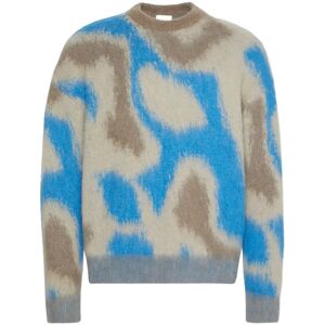 Calvin Ls Pattern Brushed Alpaca Crewne S Blue S Calvin Ls Pattern Brushed Alpaca Crewne S Blue S