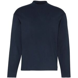 Calvin Ls Snowy Tech Knit Boxy Mock Nk M Navy M Calvin Ls Snowy Tech Knit Boxy Mock Nk M Navy M