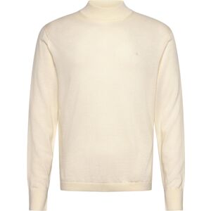 Calvin Ls Merino Mock Neck Swtr 14Gg L Cream L Calvin Ls Merino Mock Neck Swtr 14Gg L Cream L
