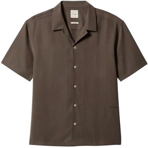 Calvin Ss Camp Collar Drapey Lyocell Ea M Brown M Calvin Ss Camp Collar Drapey Lyocell Ea M Brown M