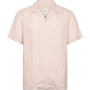 Calvin Ss Camp Collar Solid Linen Class M Pink M Calvin Ss Camp Collar Solid Linen Class M Pink M