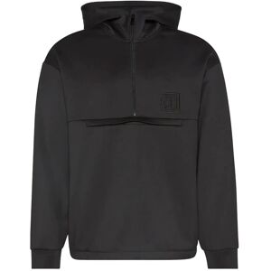 Calvin Heavy Tricot Qtr Zip Anorak Hood XS Black XS Calvin Heavy Tricot Qtr Zip Anorak Hood XS Black XS