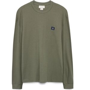 Calvin Ls Waffle Badge Crewnk Tee XL Beige XL Calvin Ls Waffle Badge Crewnk Tee XL Beige XL