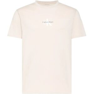 Calvin Ss 30S Micro Monologo Tee S Cream S Calvin Ss 30S Micro Monologo Tee S Cream S