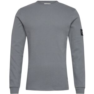 Calvin Badge Waffle Ls Tee XL Grey XL Calvin Badge Waffle Ls Tee XL Grey XL