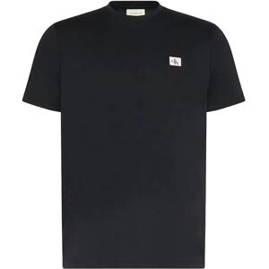Calvin Ss Badge 30S Jersey Classic Tee L Black L Calvin Ss Badge 30S Jersey Classic Tee L Black L