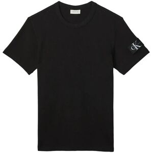 Calvin Ss Badge Waffle Tee S Black S Calvin Ss Badge Waffle Tee S Black S