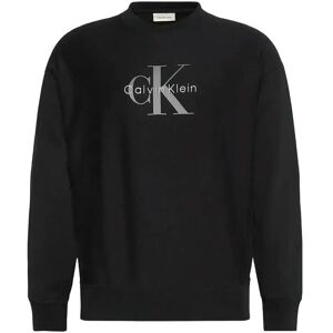 Calvin Ls Premium Terry Monologo Cn Swt S Black S Calvin Ls Premium Terry Monologo Cn Swt S Black S