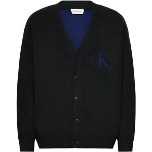 Calvin Ls Cttn Cashmere 3D Logo Cardiga S Black S Calvin Ls Cttn Cashmere 3D Logo Cardiga S Black S
