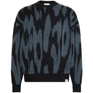 Calvin Ls Abstract Jacquard Crwnk Swtr M Grey M Calvin Ls Abstract Jacquard Crwnk Swtr M Grey M
