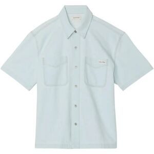 Calvin Short Sleeve Shirt Bleachout 205 S Blue S Calvin Short Sleeve Shirt Bleachout 205 S Blue S