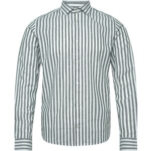 Clean Cut Copenhagen Jamie Cotton/Linen Striped Shirt S Green S Clean Cut Copenhagen Jamie Cotton/Linen Striped Shirt S Green S