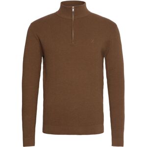 Clean Cut Copenhagen Oscar Half-Zip Knit L Brown L Clean Cut Copenhagen Oscar Half-Zip Knit L Brown L