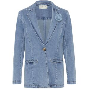 Cream Crsabbie Denim Blazer 34 Blue 34 Cream Crsabbie Denim Blazer 34 Blue 34