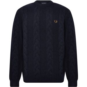 Fred Perry Chunky Cable Knit Jmpr S Navy S Fred Perry Chunky Cable Knit Jmpr S Navy S