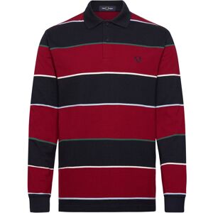 Fred Perry Hw Jersey Striped Polo Shirt L Red L Fred Perry Hw Jersey Striped Polo Shirt L Red L