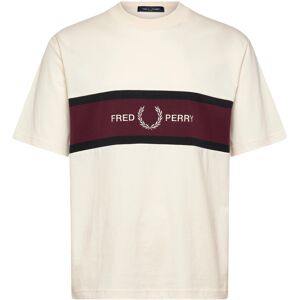 Fred Perry Embroidered Panel Tee S Cream S Fred Perry Embroidered Panel Tee S Cream S