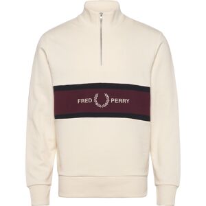 Fred Perry Embroidered Panel Half Zip Swe M Cream M Fred Perry Embroidered Panel Half Zip Swe M Cream M