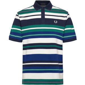 Fred Perry Striped Relaxed Polo M Green M Fred Perry Striped Relaxed Polo M Green M