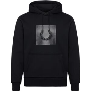 Fred Perry Box Graphic Hooded Sweatsh M Black M Fred Perry Box Graphic Hooded Sweatsh M Black M