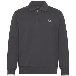 Fred Perry Half Zip Collared Sweatshirt M Grey M Fred Perry Half Zip Collared Sweatshirt M Grey M