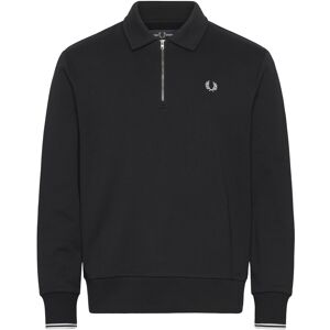 Fred Perry Half Zip Collared Sweatshirt M Black M Fred Perry Half Zip Collared Sweatshirt M Black M