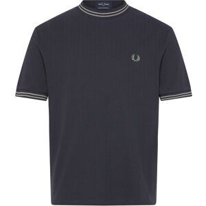 Fred Perry Ribbed Jersey T-Shirt M Navy M Fred Perry Ribbed Jersey T-Shirt M Navy M