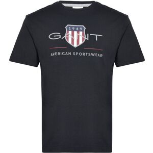 Gant Reg Archive Shield Ss T-Shirt S Black S Gant Reg Archive Shield Ss T-Shirt S Black S