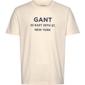 Gant Small Graphic Printed T-Shirt XS Cream XS Gant Small Graphic Printed T-Shirt XS Cream XS