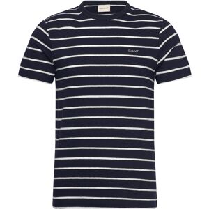 Gant Cotton Linen Stripe Ss T-Shirt S Navy S Gant Cotton Linen Stripe Ss T-Shirt S Navy S