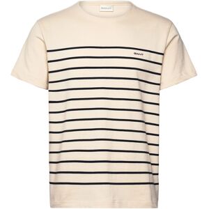 Gant Placed Stripe Ss Tshirt XXXL Cream XXXL Gant Placed Stripe Ss Tshirt XXXL Cream XXXL
