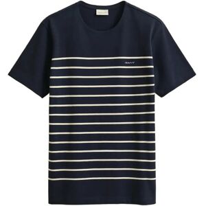 Gant Placed Stripe Ss Tshirt M Navy M Gant Placed Stripe Ss Tshirt M Navy M