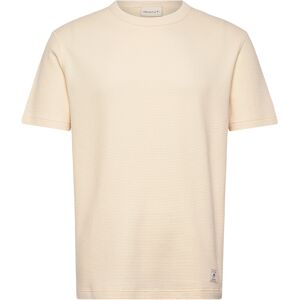 Gant Washed Waffle Ss Tshirt S Cream S Gant Washed Waffle Ss Tshirt S Cream S