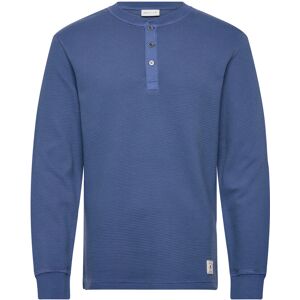 Gant Washed Waffle Henley M Blue M Gant Washed Waffle Henley M Blue M
