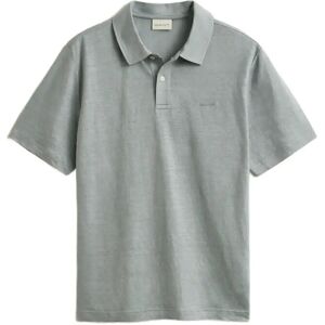 Gant Linen Ss Polo M Grey M Gant Linen Ss Polo M Grey M