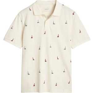 Gant Embroidered Graphic Polo XXXL Cream XXXL Gant Embroidered Graphic Polo XXXL Cream XXXL