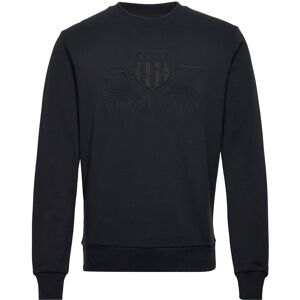 Gant Reg Tonal Shield C-Neck Sweat S Black S Gant Reg Tonal Shield C-Neck Sweat S Black S