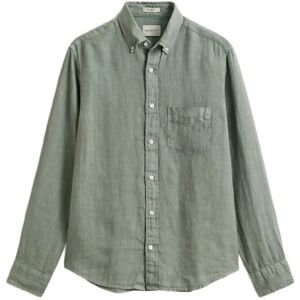 Gant Reg Gmnt Dyed Linen Shirt XXXL Khaki XXXL Gant Reg Gmnt Dyed Linen Shirt XXXL Khaki XXXL