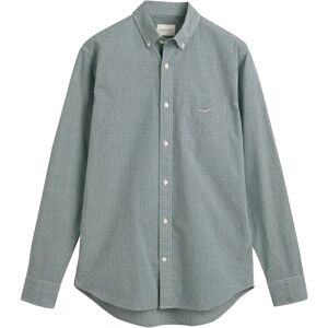 Gant Reg Poplin Micro Gingham Shirt XXXL Green XXXL Gant Reg Poplin Micro Gingham Shirt XXXL Green XXXL
