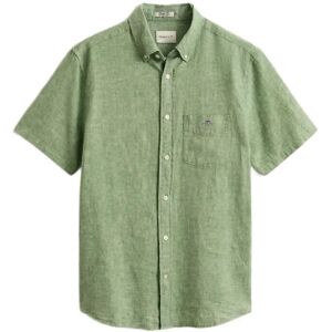 Gant Reg Cotton Linen Ss Shirt XXXL Green XXXL Gant Reg Cotton Linen Ss Shirt XXXL Green XXXL