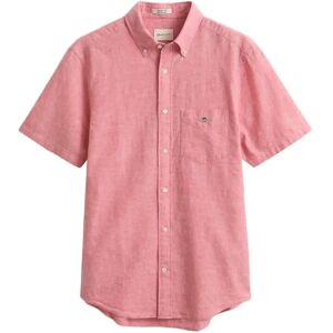 Gant Reg Cotton Linen Ss Shirt S Pink S Gant Reg Cotton Linen Ss Shirt S Pink S