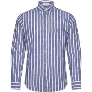 Gant Reg Cotton/Linen Striped Shirt S Blue S Gant Reg Cotton/Linen Striped Shirt S Blue S