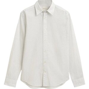 Gant Reg Micro Print Shirt S White S Gant Reg Micro Print Shirt S White S