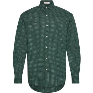 Gant Reg Micro Print Shirt M Green M Gant Reg Micro Print Shirt M Green M