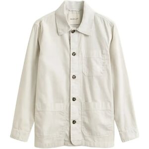 Gant Reg Cotton / Linen Overshirt XXXL Cream XXXL Gant Reg Cotton / Linen Overshirt XXXL Cream XXXL