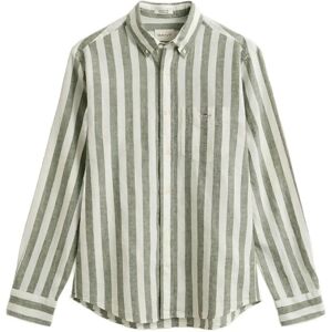Gant Reg Cotton Linen Stripe Shirt XXXL Khaki XXXL Gant Reg Cotton Linen Stripe Shirt XXXL Khaki XXXL