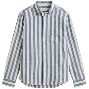 Gant Reg Cotton Linen Stripe Shirt M Blue M Gant Reg Cotton Linen Stripe Shirt M Blue M