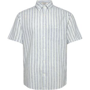 Gant Reg Cotton Linen Stripe Ss Shirt L Blue L Gant Reg Cotton Linen Stripe Ss Shirt L Blue L
