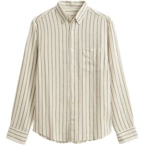 Gant Reg Linen Viscose Stripe Shirt XXXL Cream XXXL Gant Reg Linen Viscose Stripe Shirt XXXL Cream XXXL
